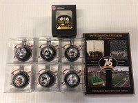 2007 Steelers Year Book and 7-2010 Team Ornaments
