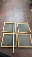 4 wooden square w/screen