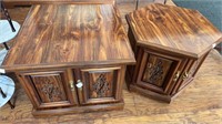 2 Wood End  Tables