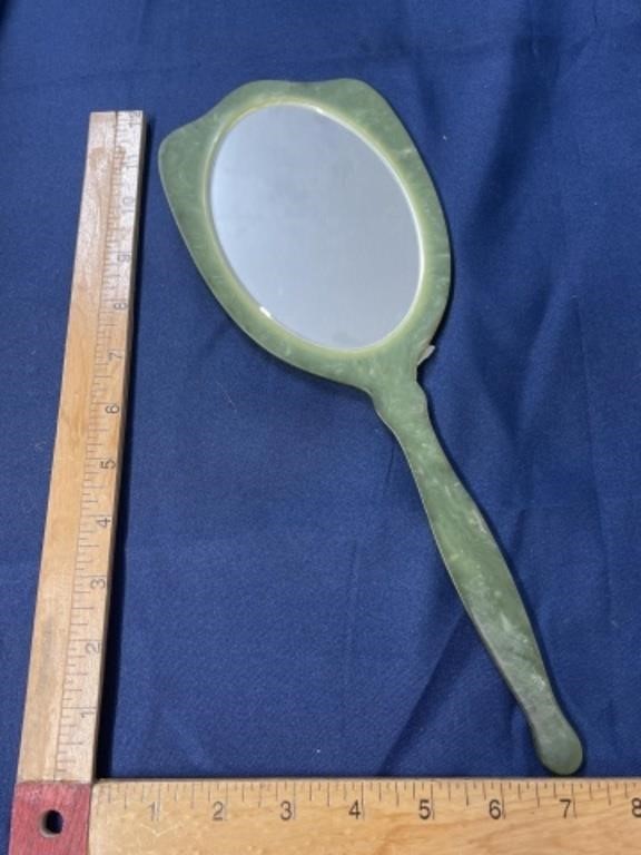 Vintage green vanity mirror