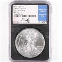 2021 T1 Signed ASE NGC MS70 FDOI