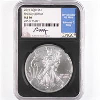 2019 Signed ASE NGC MS70 FDOI