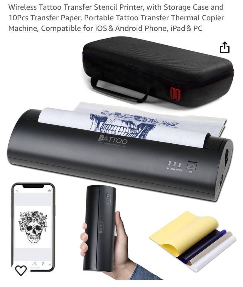 Wireless Tattoo Transfer Stencil Printer,