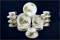RARE - SHELLEY "Old Mill" China Dish Complete Set