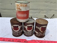 Phillips 66 & Conoco Full Oil Cans
