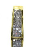 18kt Gold Princess Cut 3.00 ct Diamond Pendant
