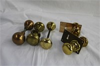 5 Brass door knobs
