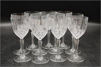 BEAUTIFUL 11 PC CRYSTAL WINE GLASS SET