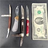 4 Pocket Knives - Buck, Case, Kershaw