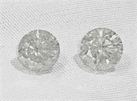 TWO 1.14 ct Round Brilliant Diamonds certified