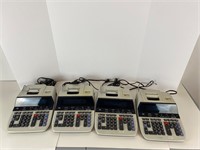 Lot of 4 Canon CP1260D Desk Calculators