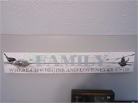 Wooden Hanging Family Sign