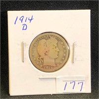 1914D Barber Quarter