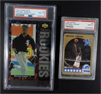 (2) MICHAEL JORDAN GRADED PSA CARDS