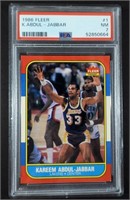 1986 FLEER #1 K.ABDUL-JABBAR PSA 7