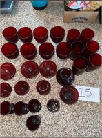 Ruby Red Glass lot
