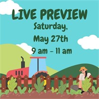 LIVE PREVIEW! SATURDAY, MAY 27TH, 9 AM - 11 AM