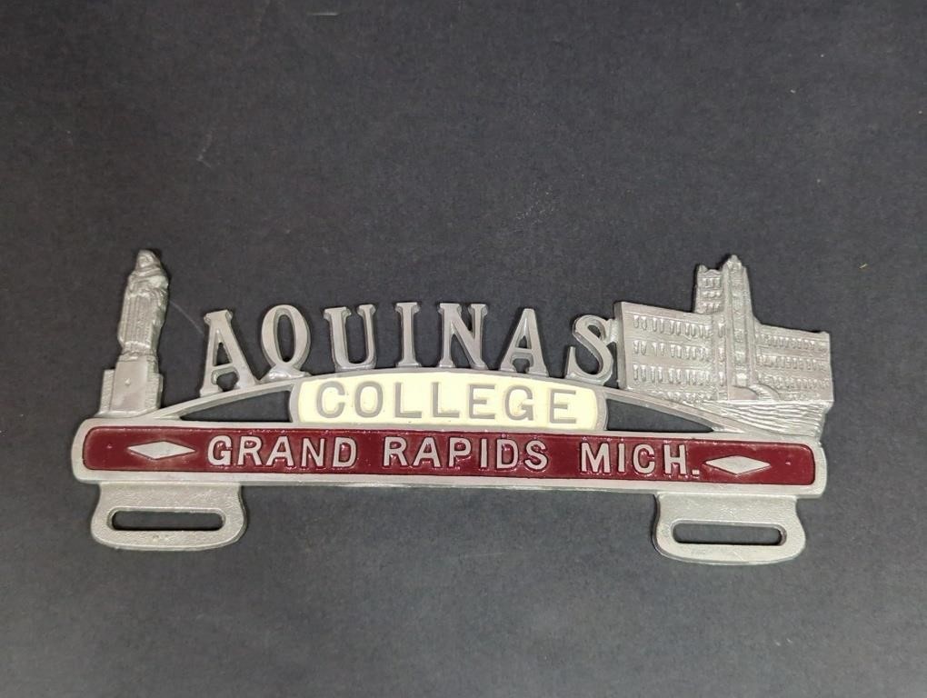 Rare* Vintage Cast Aquinas College License Plate