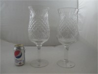 2 coupes en verre