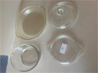4 MISC PC OF PYREX