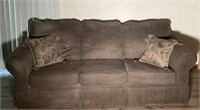 Brown Cloth Couch -  86"