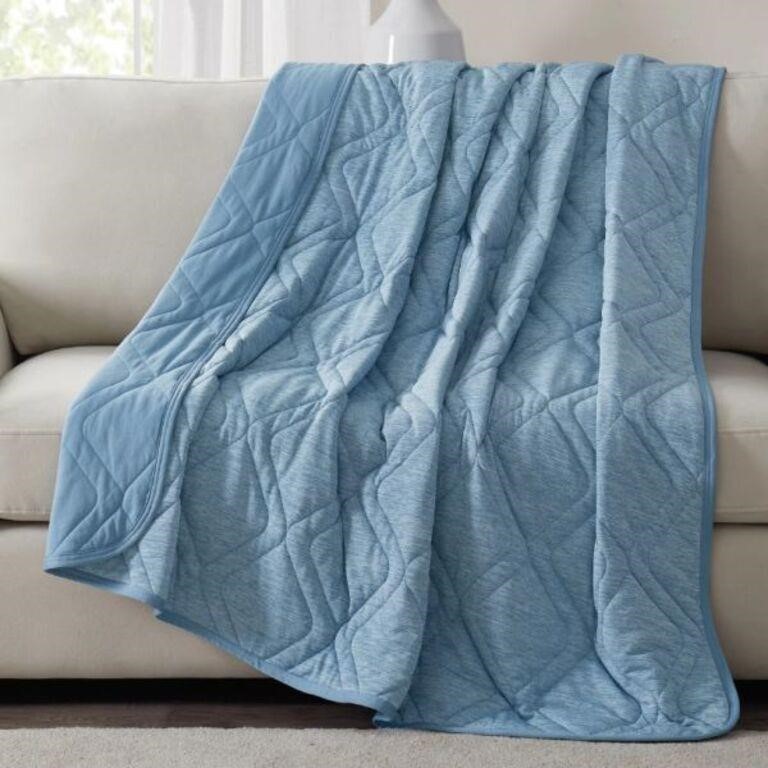 60" x 70" Brookstone Cooling Throw, Blue