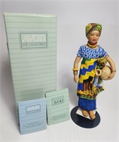 Porcelain Doll Adama H: 8" with Box AVON Nigeria
