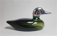 Glass Duck Perfume Bottle AVON