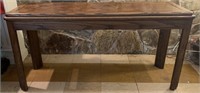 F - WOODEN CONSOLE TABLE 26X16X51" (L50)