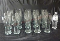 Pilsner Glasses ~ 8.25" Tall ~ Set of 15