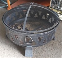 Black Metal Fire Pit approx 30" Dia. X 14"H