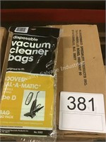 4 CTN RUBBERMAID VACUUM CLEANER BAGS