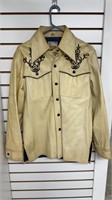 Envoy Leather Look Western Shirt- Size M