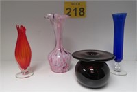 Art Glass Vases - 1 Signed