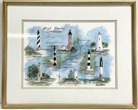 NC Lighthouse Watercolor Art Print