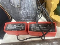 PAIR OF RED SNAPPER FENCE CHARGERS