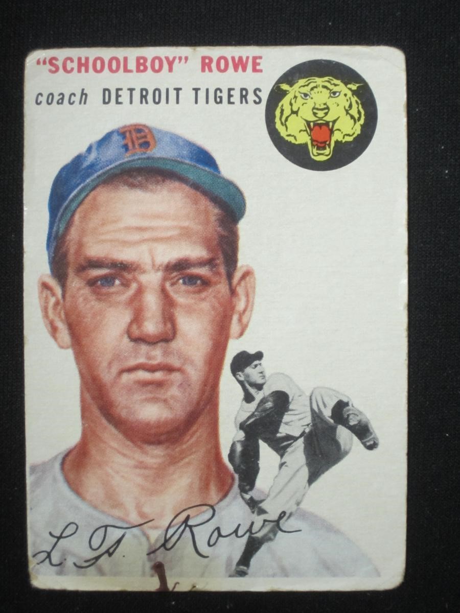 1954 TOPPS #197 SCHOOLBOY ROWE TIGERS