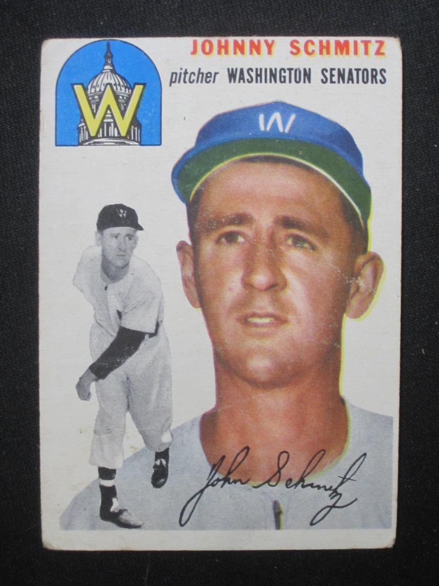 1954 TOPPS #33 JOHNNY SCHMITZ SENATORS