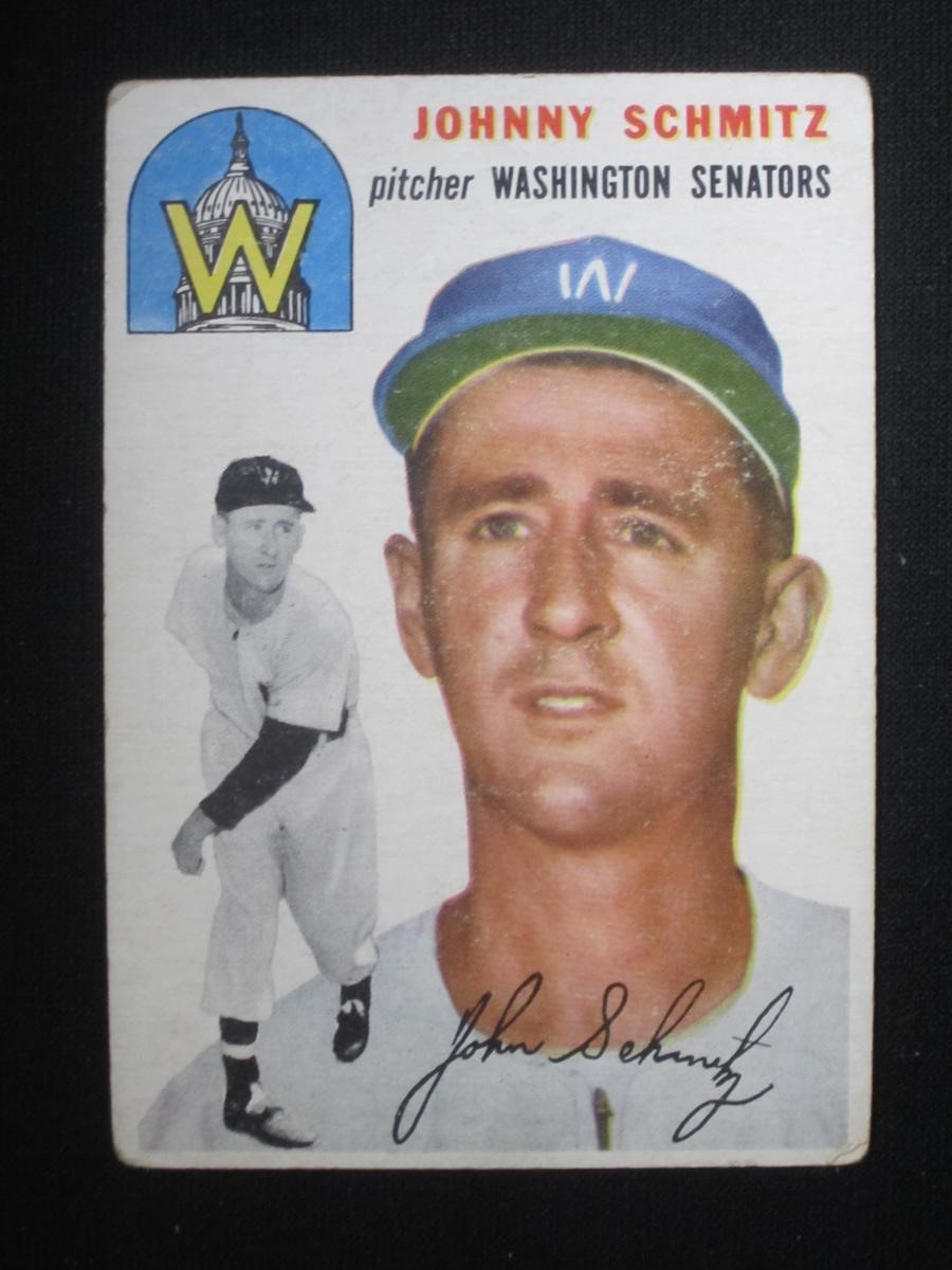 1954 TOPPS #33 JOHNNY SCHMITZ SENATORS