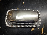 Authentic Pewter Butter Tray Made in Mexico