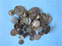 1600-1700s Antique Buttons Large Lot Artifacts