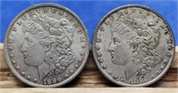 1896 & 1898 Morgan Silver Dollars