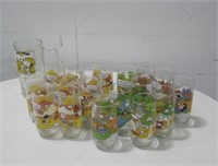 Vtg Peanuts Glass Drinking Glasses See Info