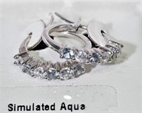 S. Silver created Aquamarine Earrings