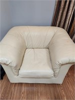 Leather like chair- cream colored
