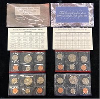 1996 & 1997 US Mint Uncirculated Coin Sets