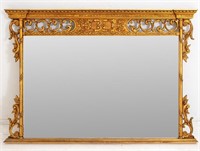 Rococo Style Carved Giltwood Overmantel Mirror