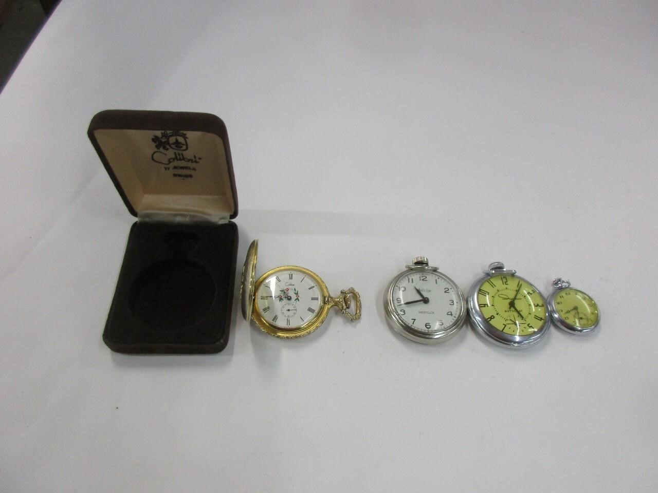 4 vintage nonworking pocket watches