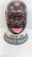 CAST IRON SALTED PEANUT MECHANICAL BANK