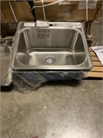25" x 22" Stainless Steel Single Bowl Sink